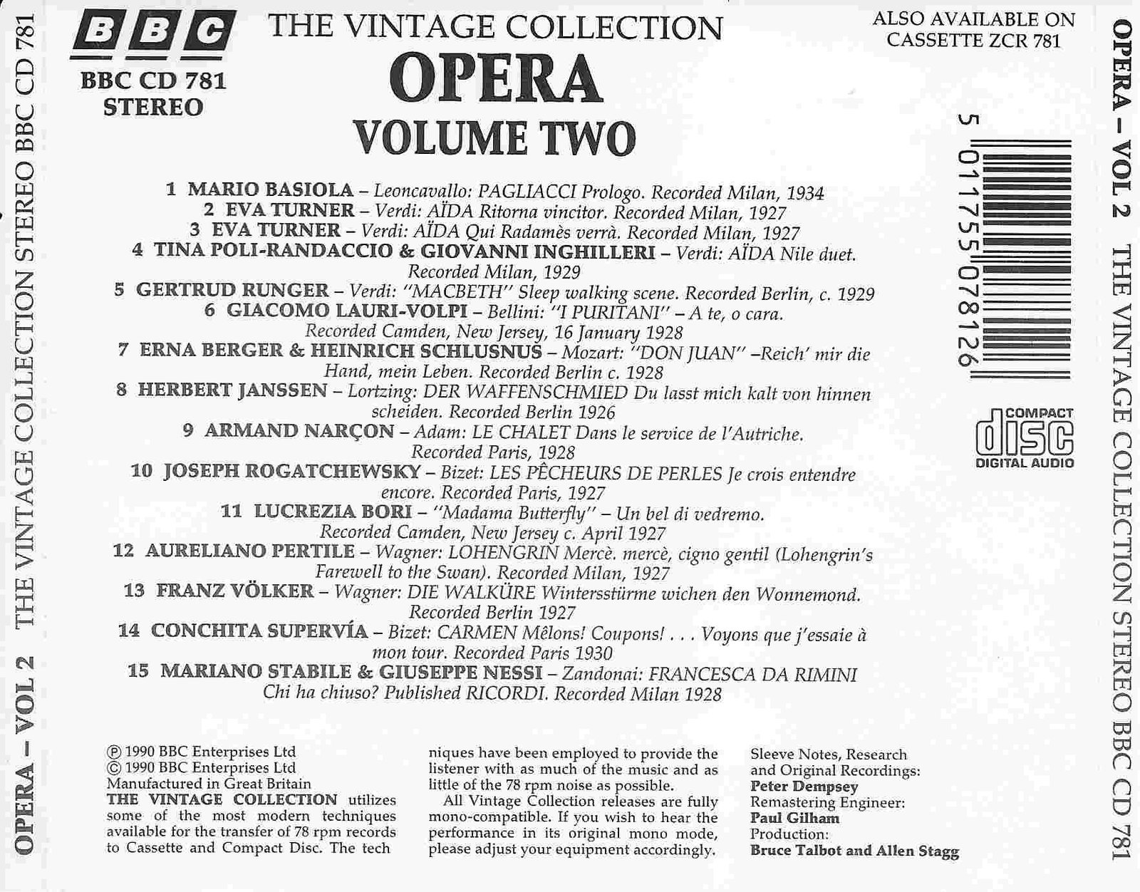 Back cover of BBCCD781
